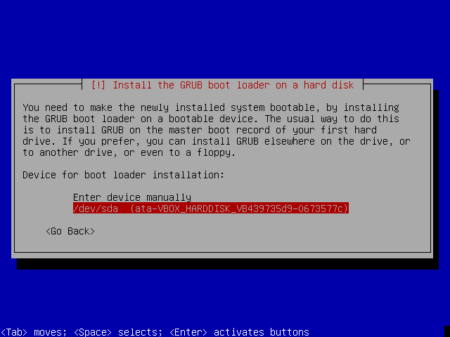 Seleção do disco de arranque